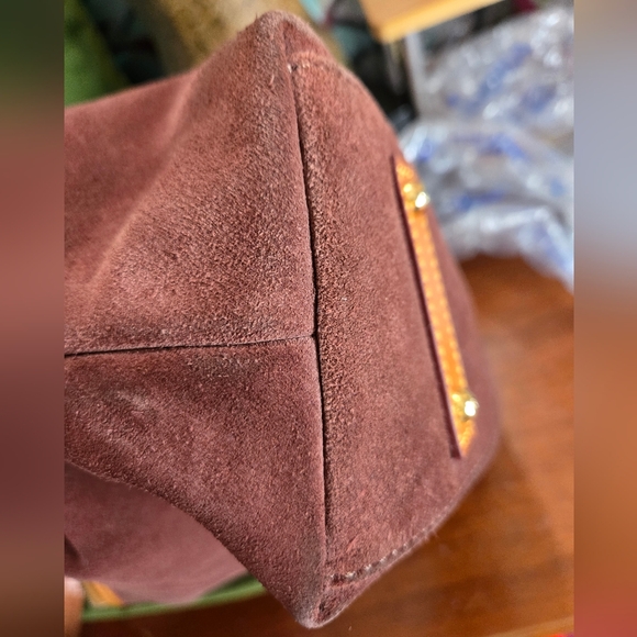 Dooney & Bourke Rich Brown Suede Shoulder Bag - Picture 7 of 11